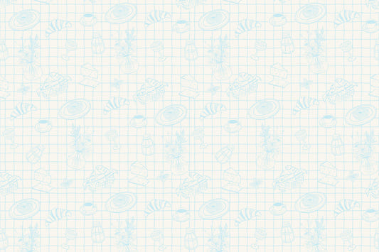 Bistro Grid Wall Mural
