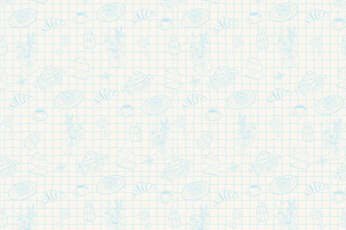 Bistro Grid Wall Mural