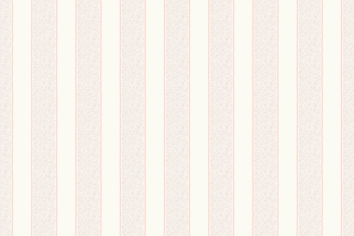 Vintage Stripe Flourish Wall Mural