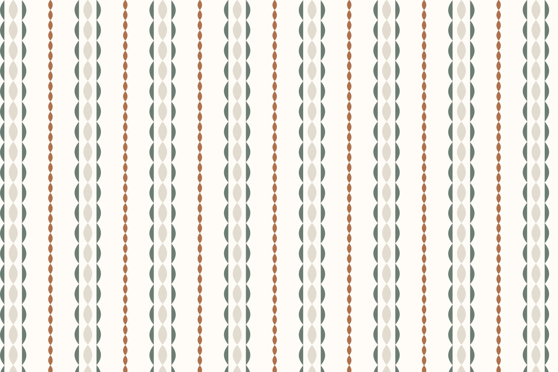Retro Stripe Serenity Wall Mural