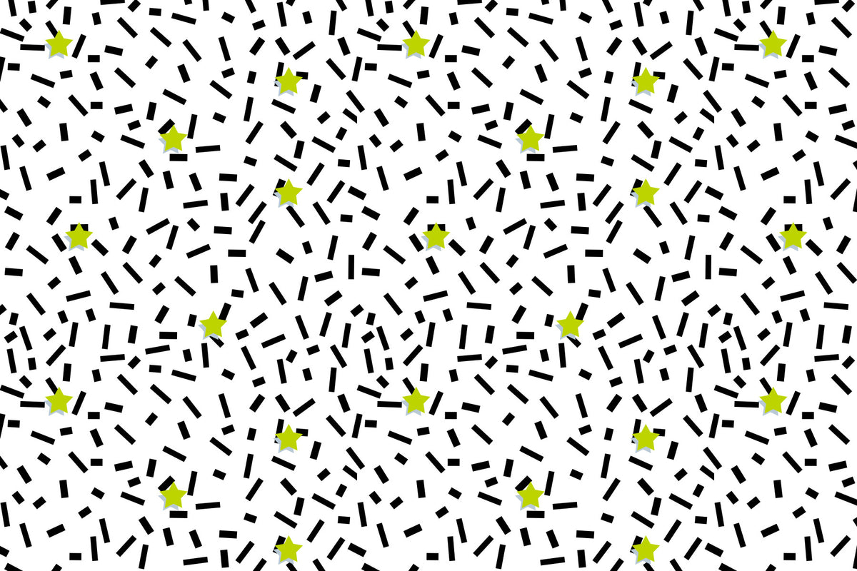 Confetti Stars Wallpaper⁠ in your room — zoomed