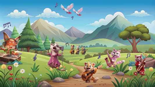 Animal Bandstand Vista Wall Mural