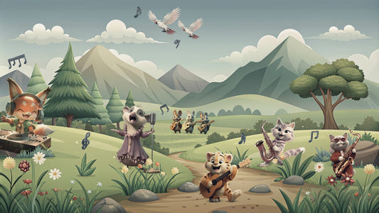 Meadow Melodies Animal Orchestra Wall Mural