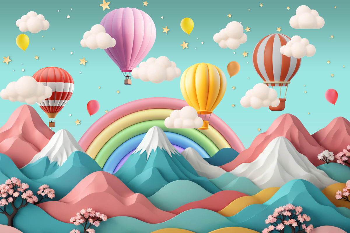 Balloon Sky Dream Wall Mural