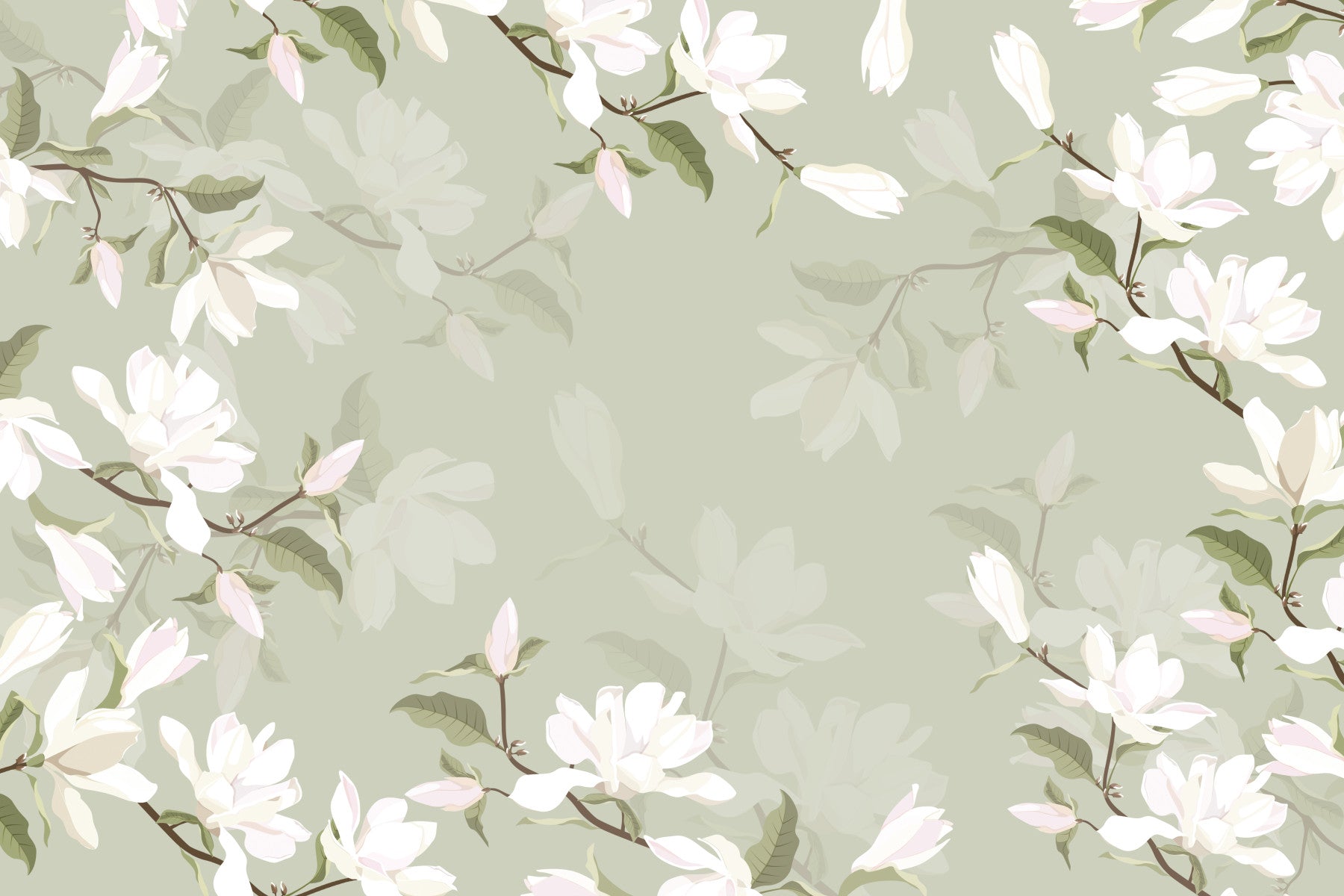 Blossom Branch Calm Wall Mural