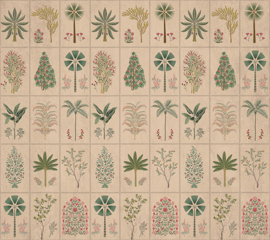 Vintage Garden Tile Wall Mural
