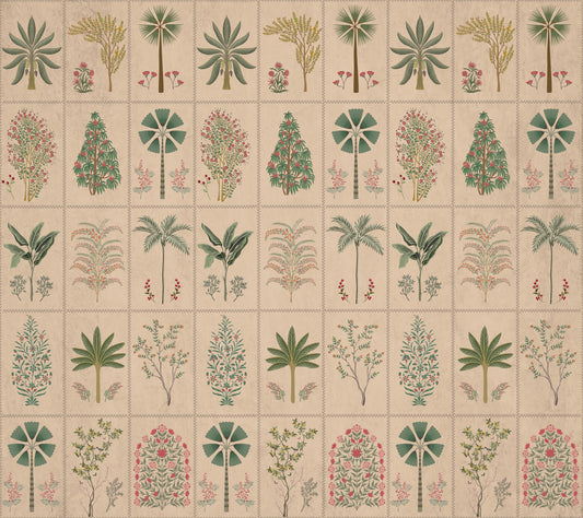 Vintage Garden Tile Wall Mural