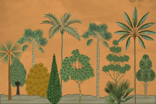 Earthy Palm Wall Mural