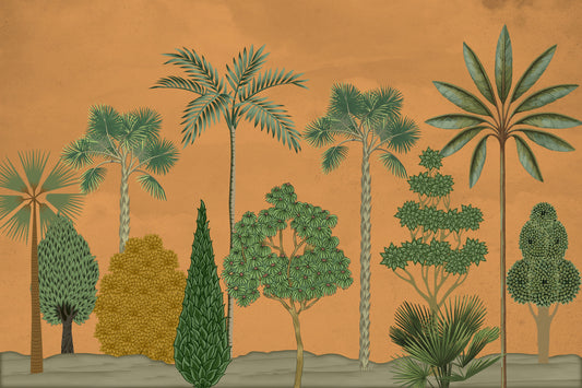 Earthy Palm Wall Mural