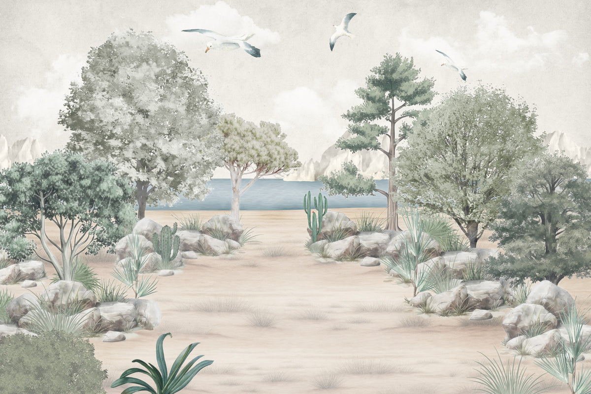 Coastal Vista Calm Wall Mural