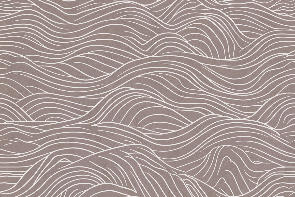 Linear Waves Wall Mural in your room — zoomed