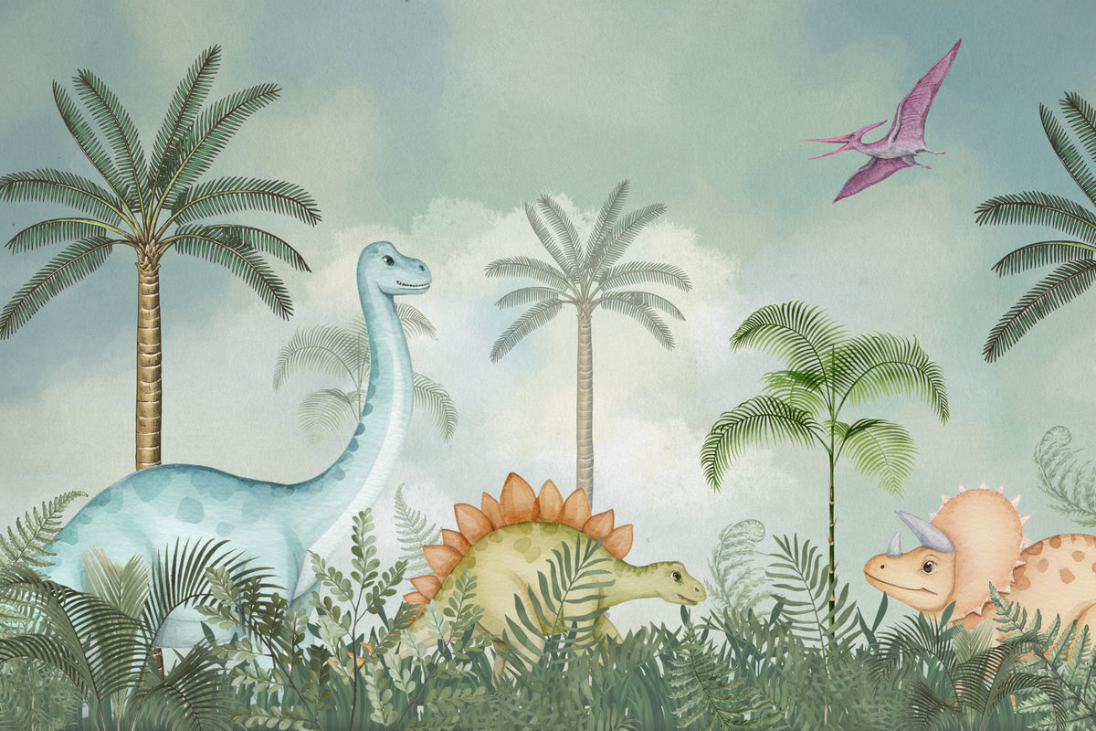 Dino Jungle Dream Wall Mural