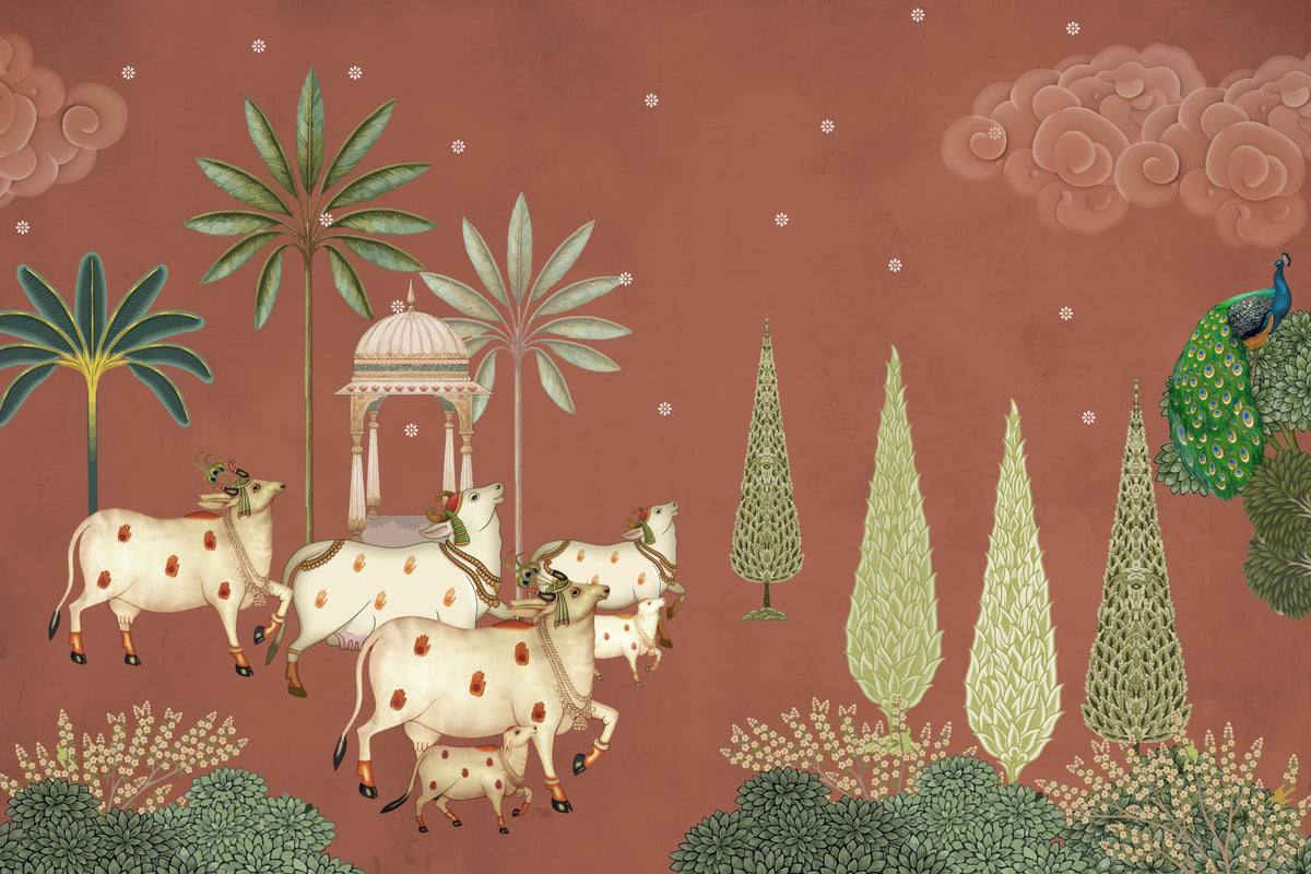 Pichwai Vanam Wall Mural