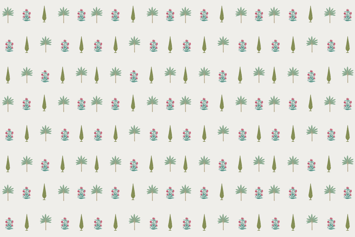 Jaipuri Pattern Wall Mural in your room — zoomed