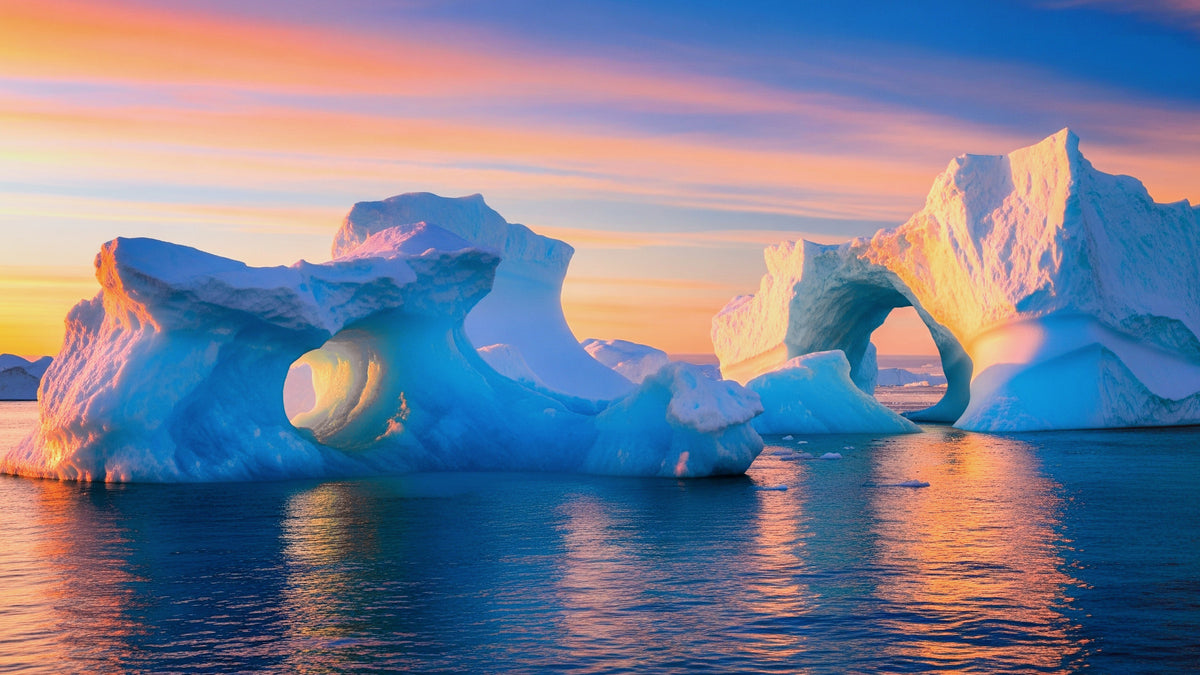 Arctic Dawn Wall Mural in your room — zoomed