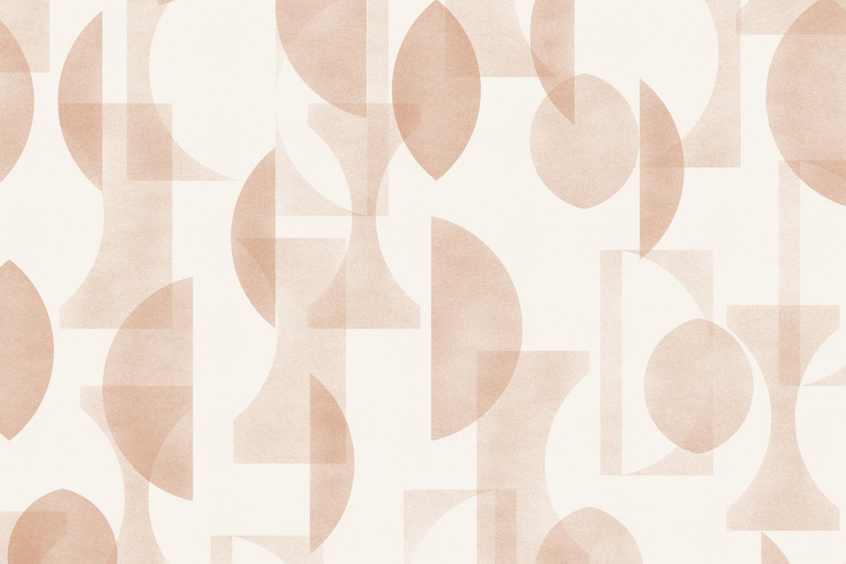 Geometrica Caramel Wall Mural in your room — zoomed
