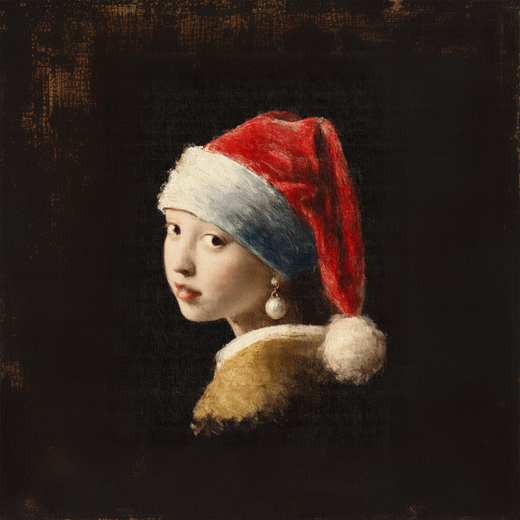 Vermeer Christmas Girl with Pearl Earring Wall Mural