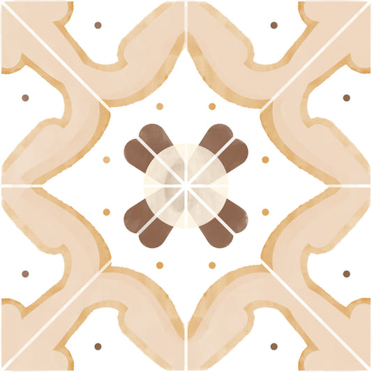 Classic Apricot Kitchen Tiles Wallpaper⁠