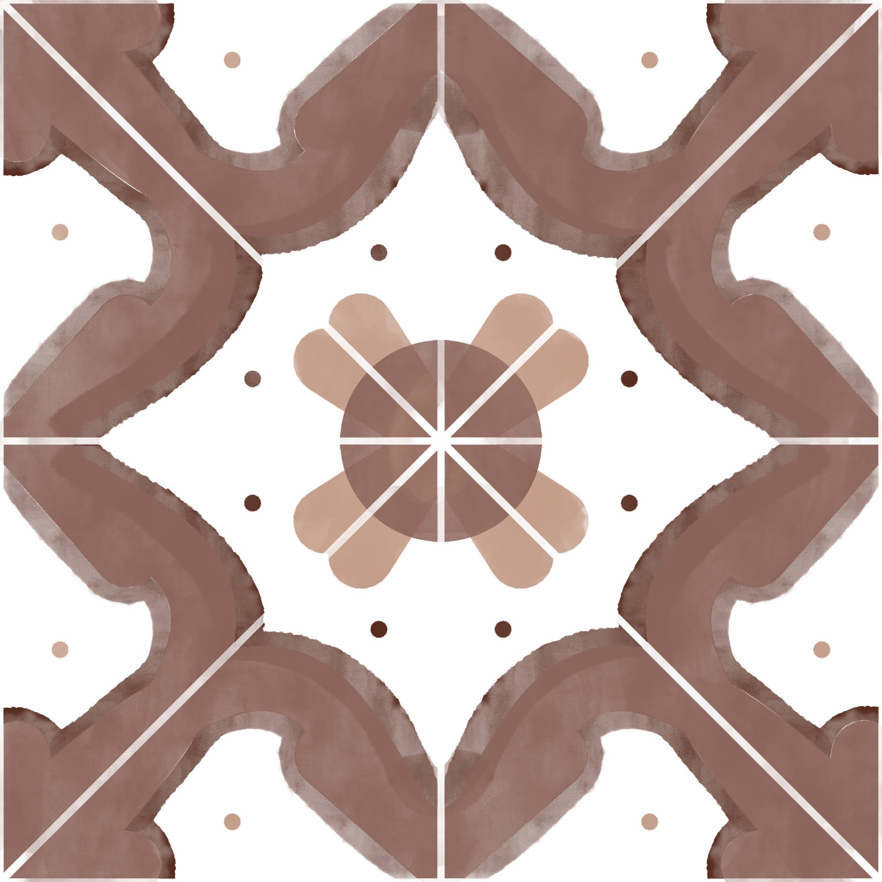 Classic Terracotta Kitchen Tiles Wallpaper⁠