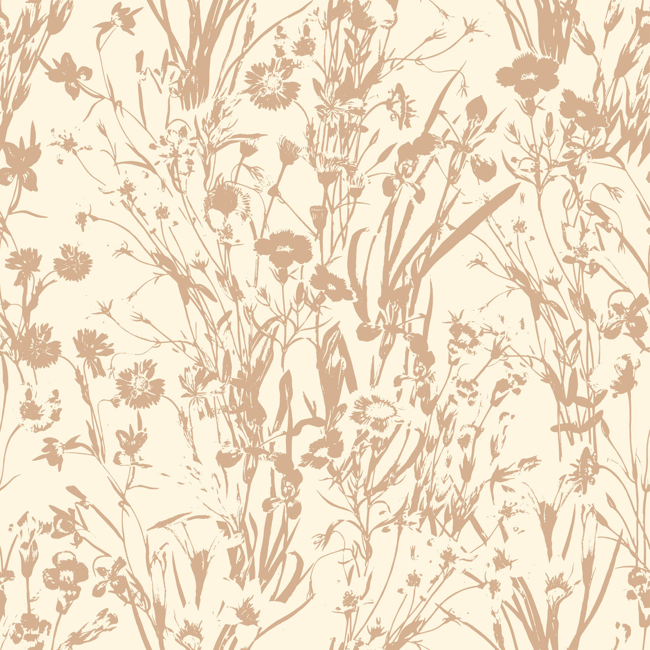 Nature Creamy Print Wallpaper⁠