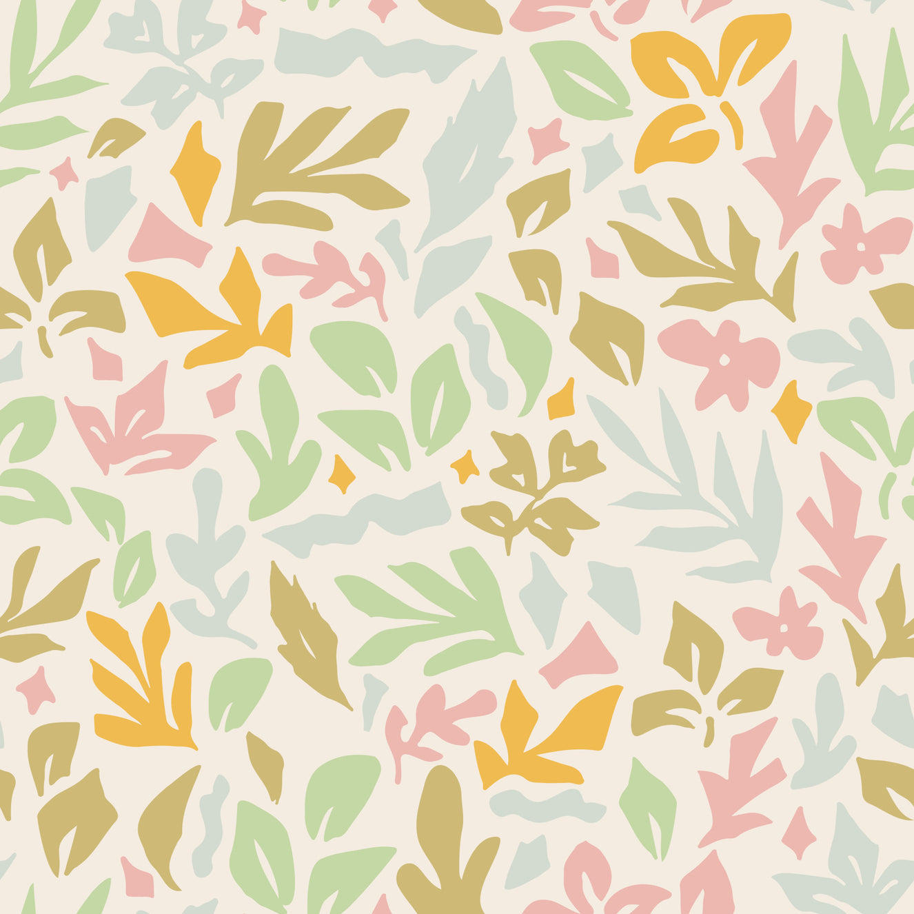 Abstract Botanical Shapes. Wallpaper⁠