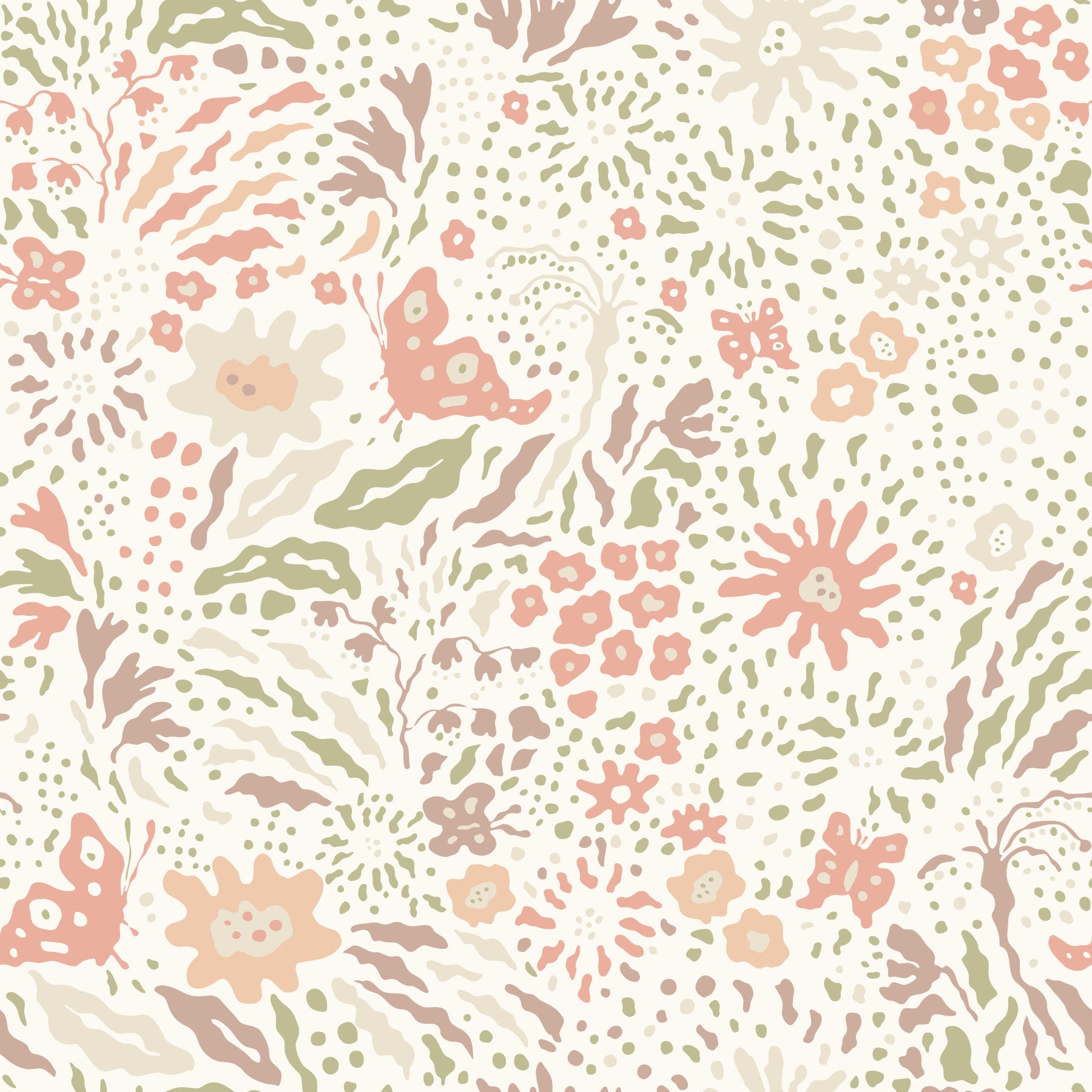 Subtle Pink Meadow Wallpaper⁠