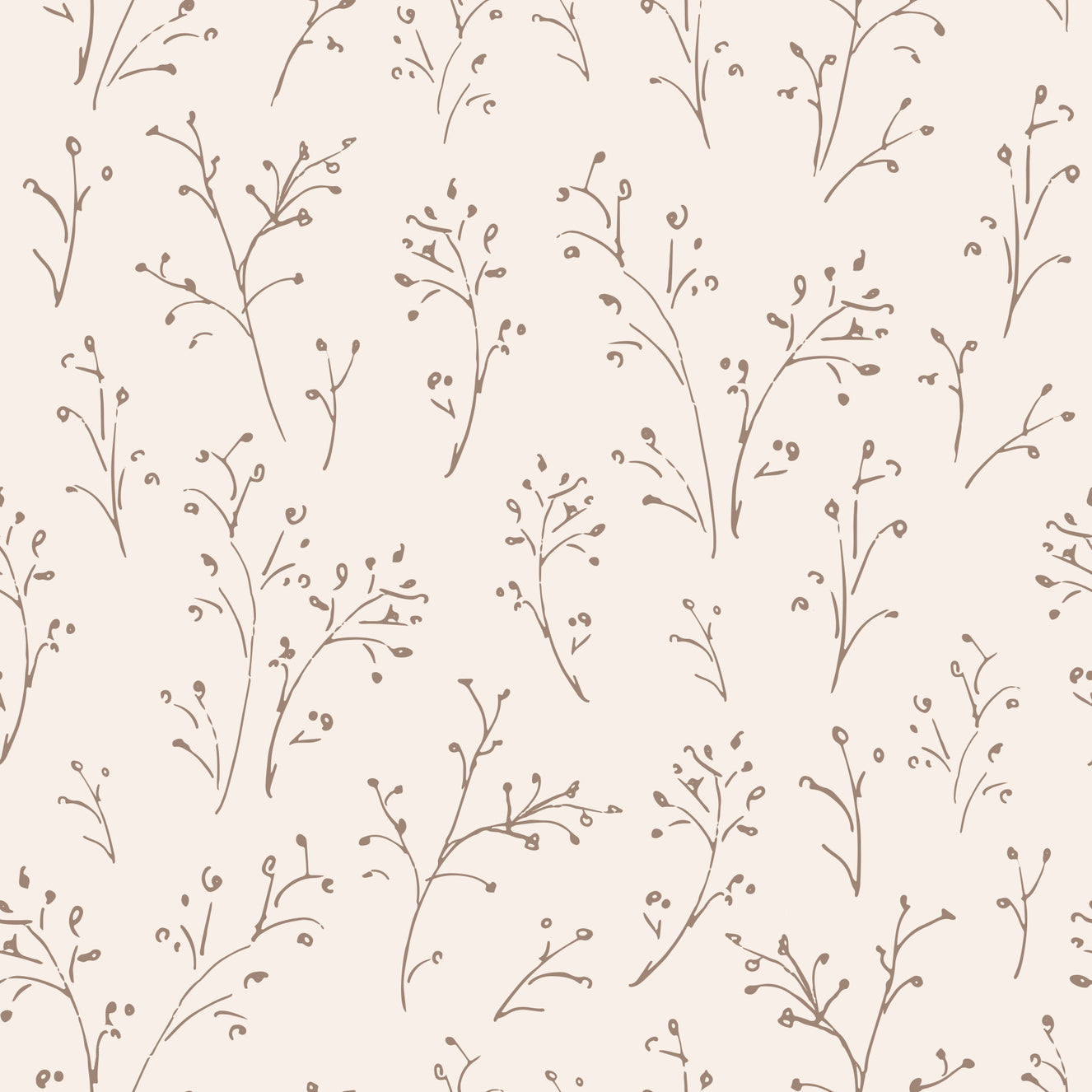 Sketched Twigs Wallpaper⁠