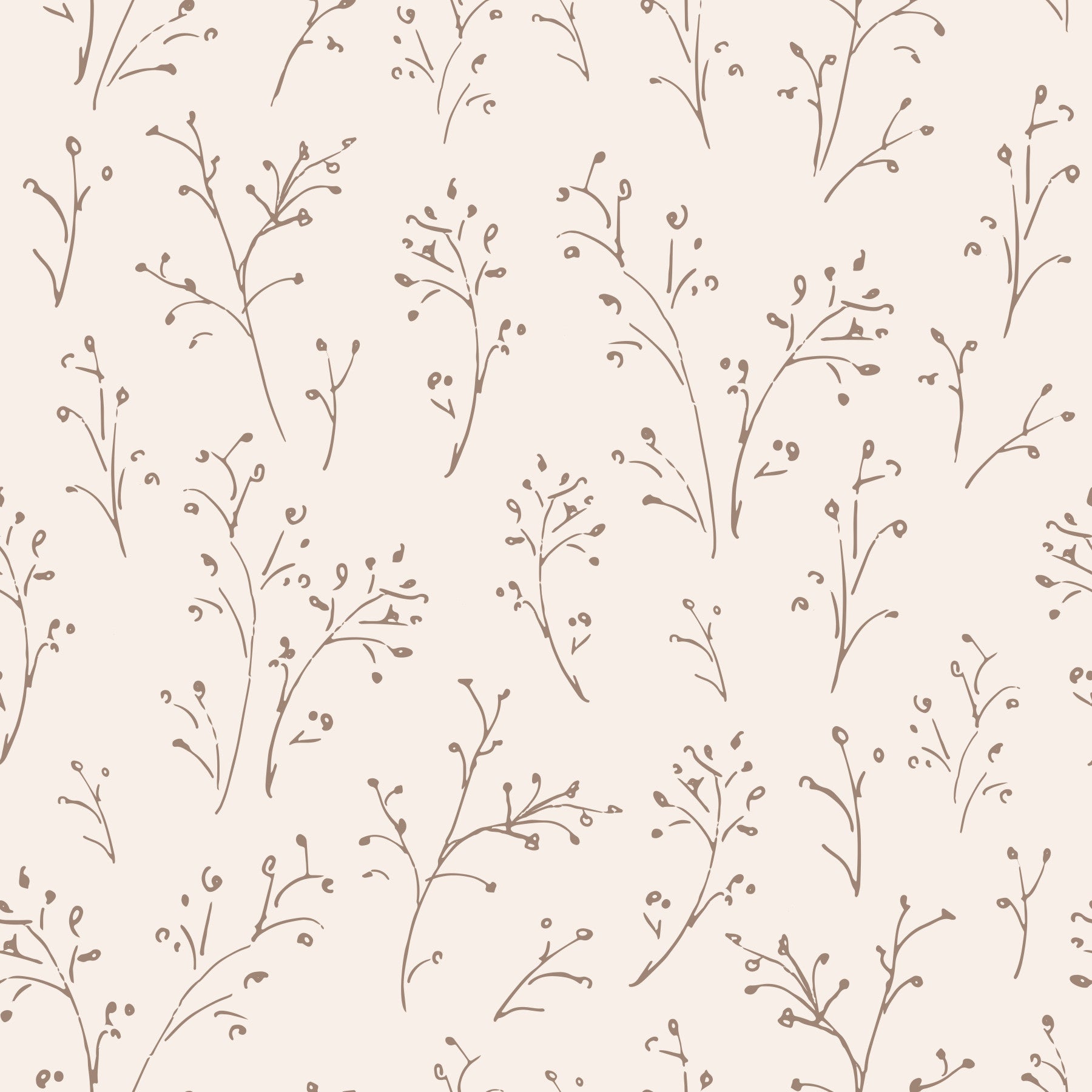 Sketched Twigs Wallpaper⁠