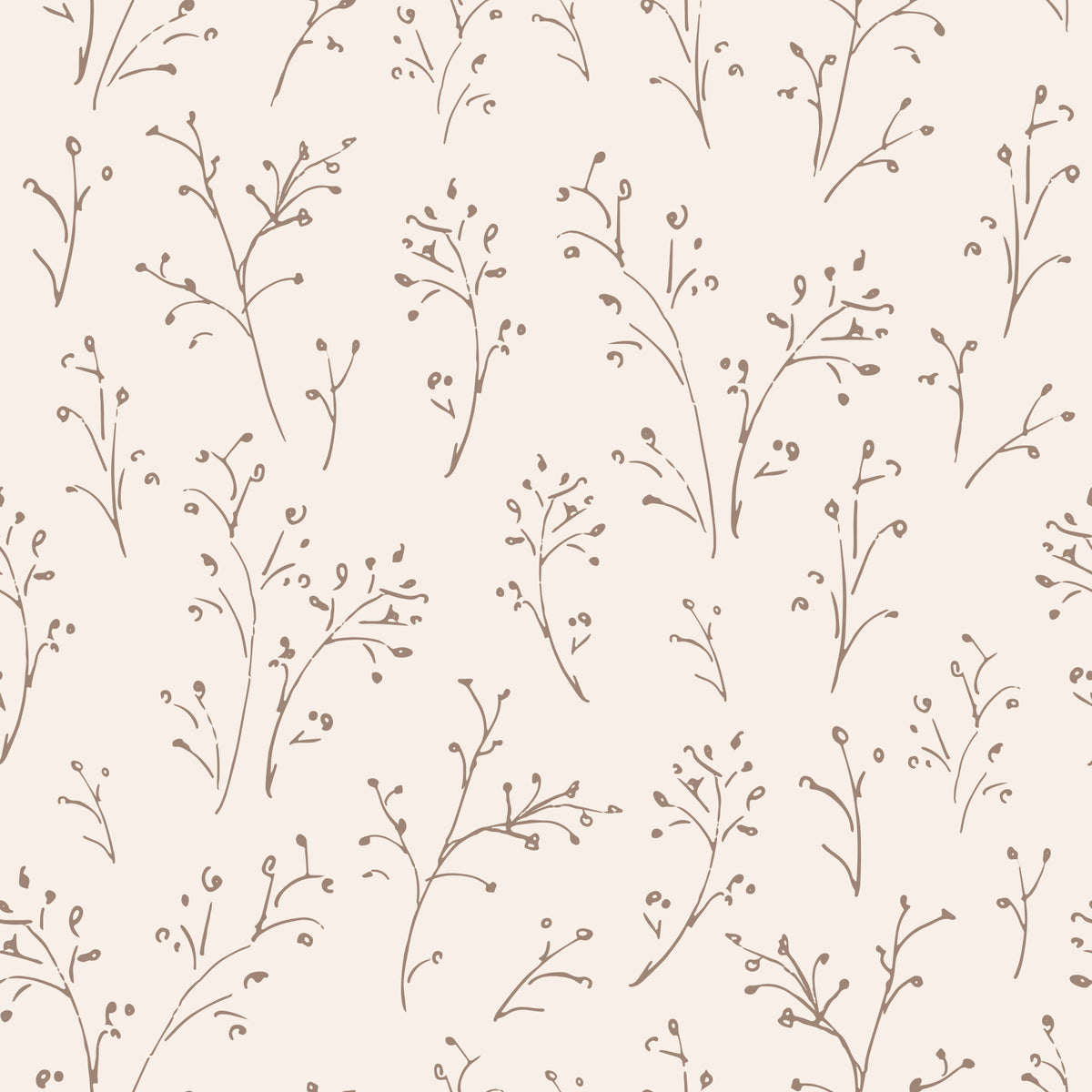 Sketched Twigs Wallpaper⁠ in your room — zoomed