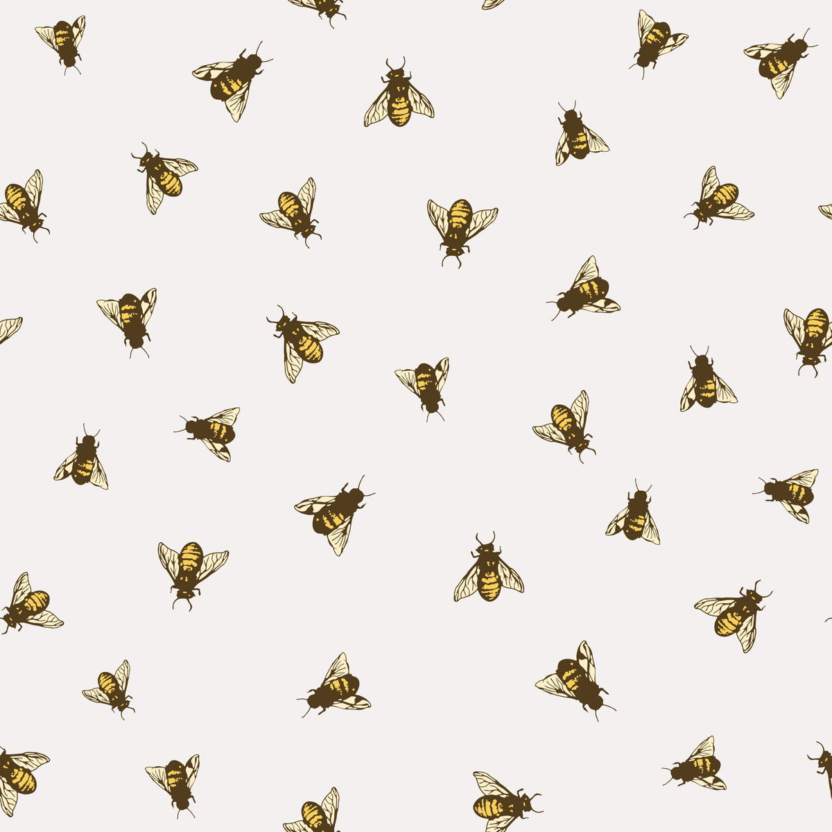 Hand Drawn Bees Wallpaper⁠ in your room — zoomed