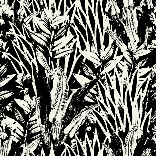 Monochrome Leaves Wallpaper⁠