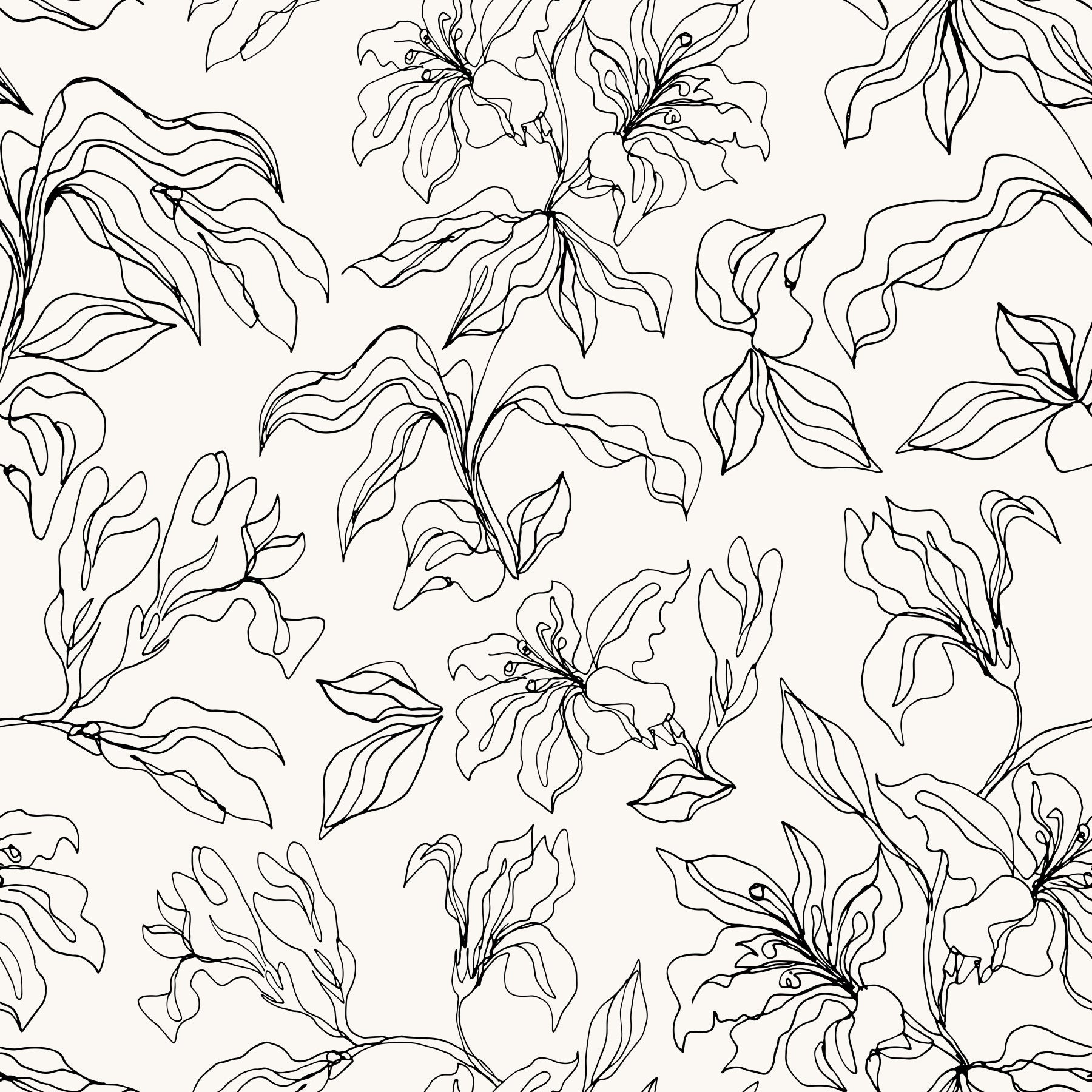 Outlined Lilies Wallpaper⁠