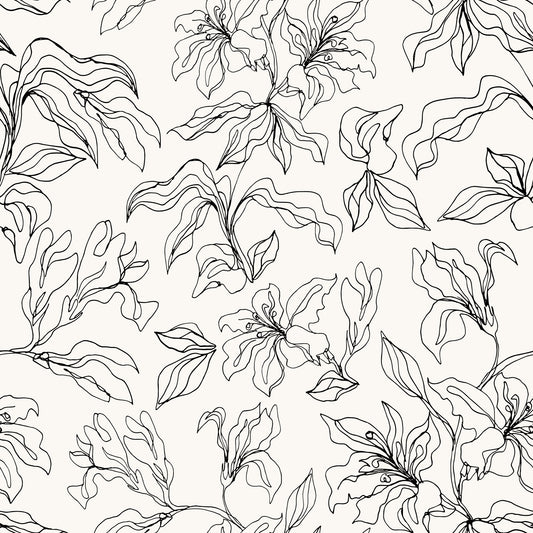 Outlined Lilies Wallpaper⁠