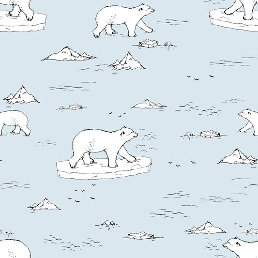 Hand-drawn Polar Bears Wallpaper⁠