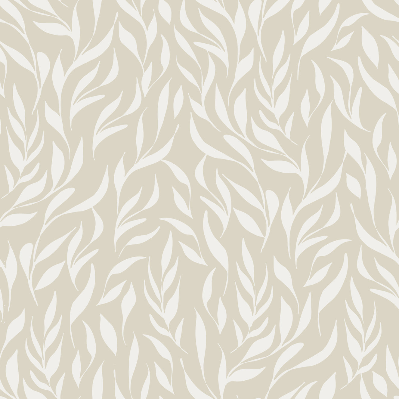 Beige Foliage Wallpaper⁠