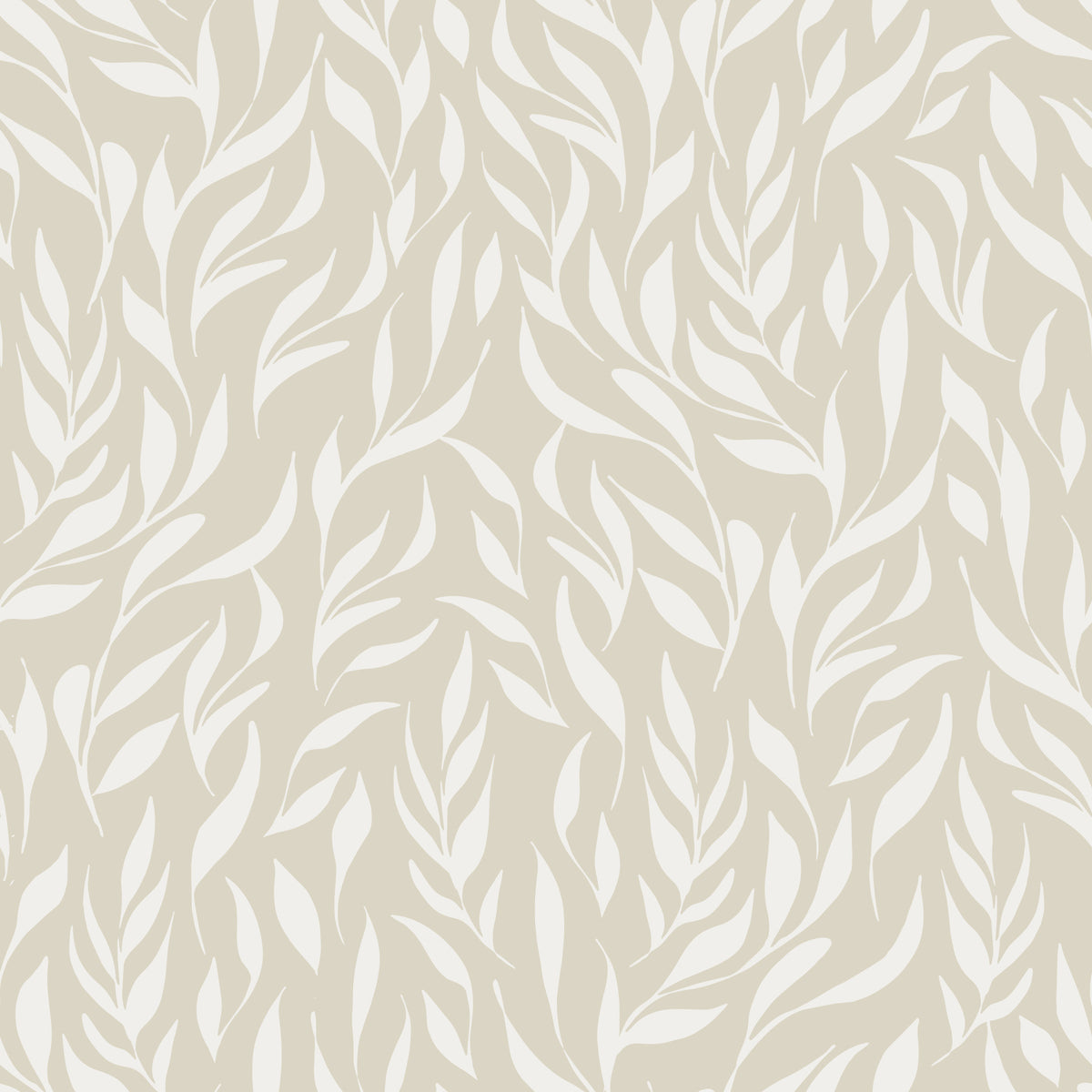 Beige Foliage Wallpaper⁠