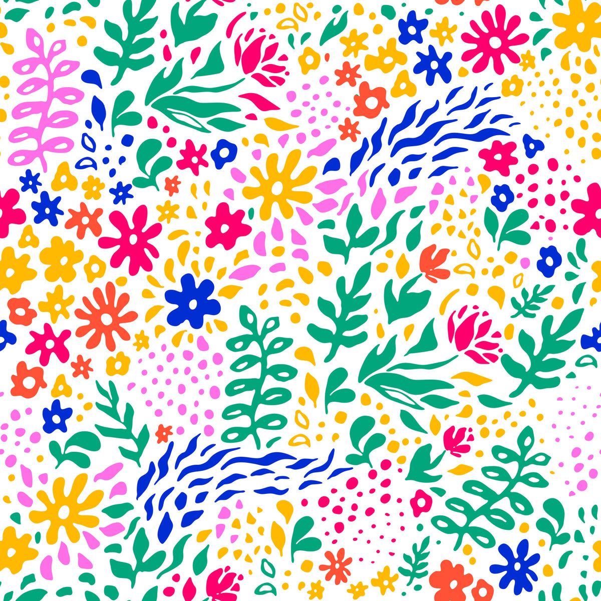 Colorful Hand Drawn Meadow Wallpaper⁠