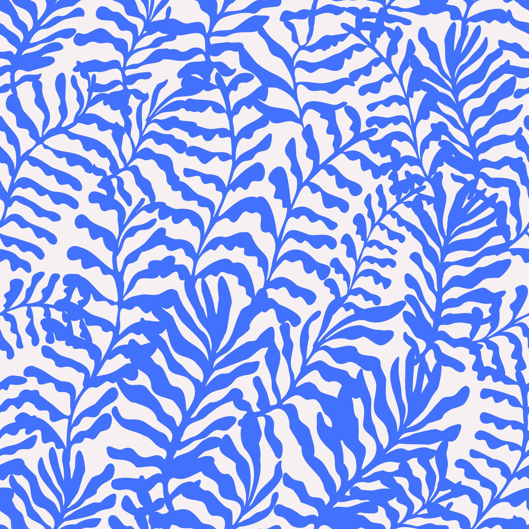 Blue Matisse Leaves Wallpaper⁠