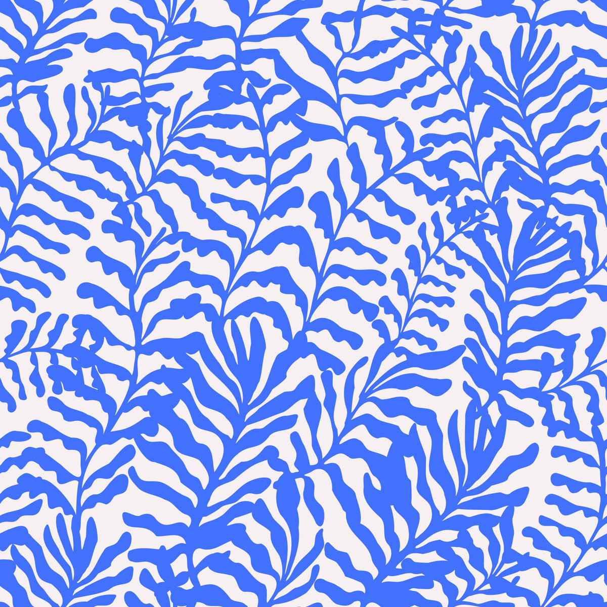 Blue Matisse Leaves Wallpaper⁠ in your room — zoomed