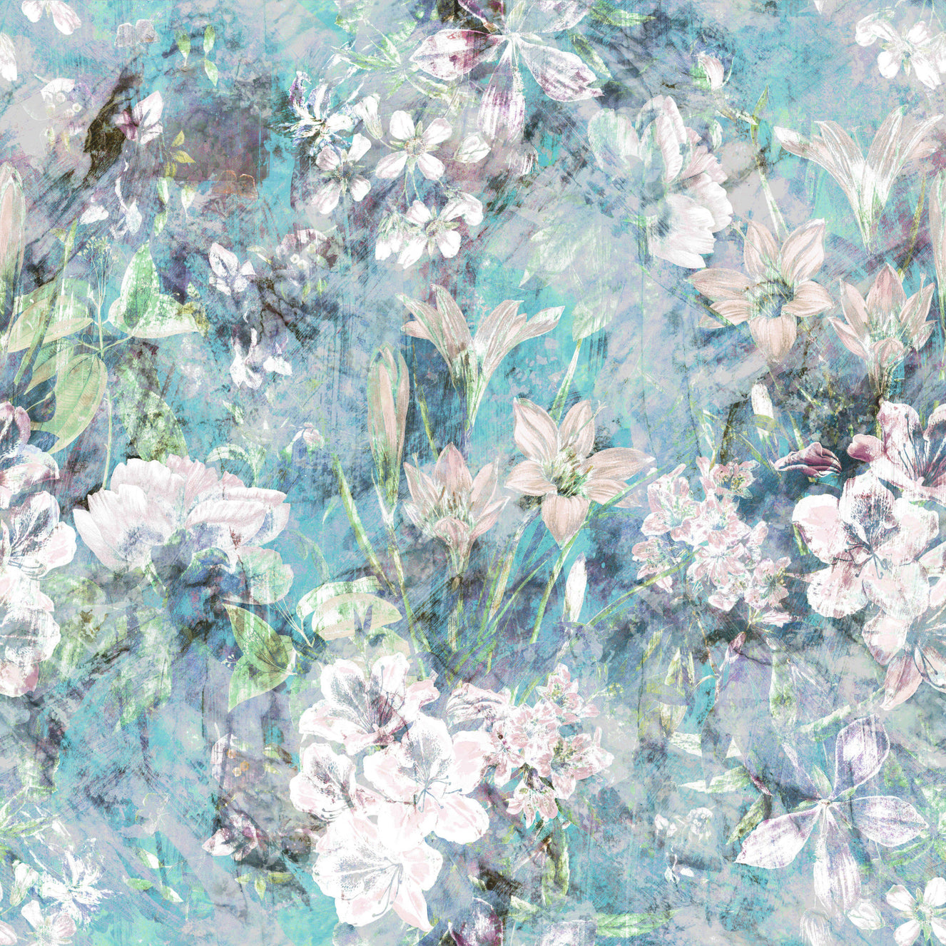 Foggy Floral Wallpaper Wallpaper⁠