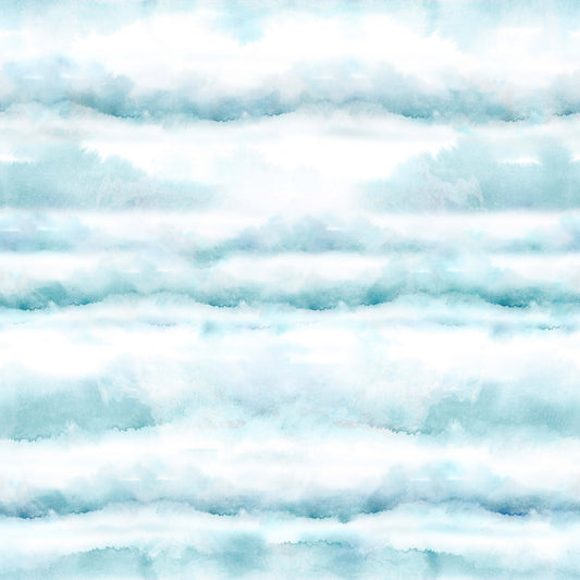 Blue Watercolor Clouds Wallpaper⁠