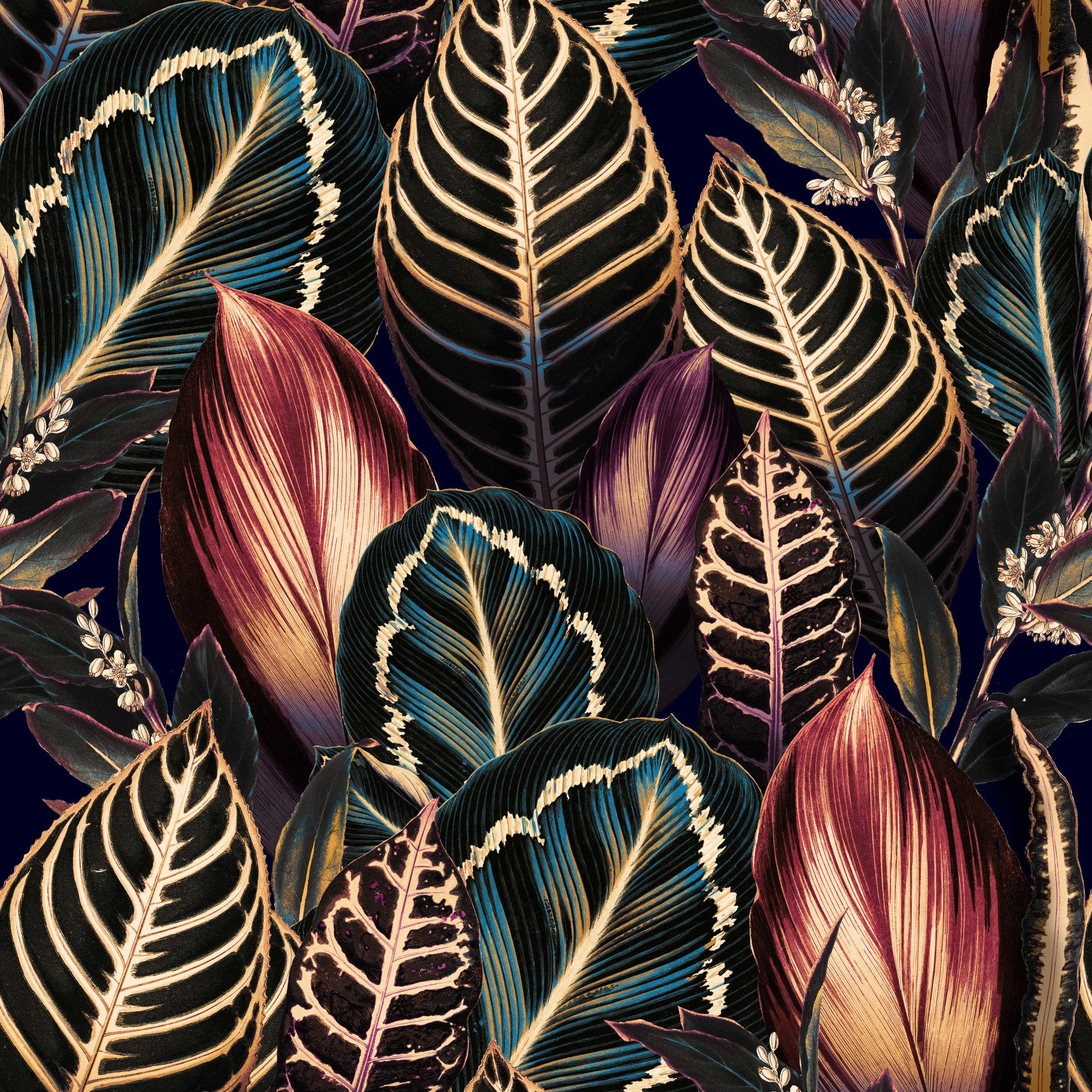 Dark Moon Leaves Wallpaper⁠