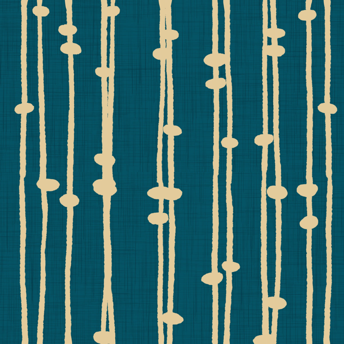 Boho Jewel Tone Stripes Retro Teal Wallpaper⁠