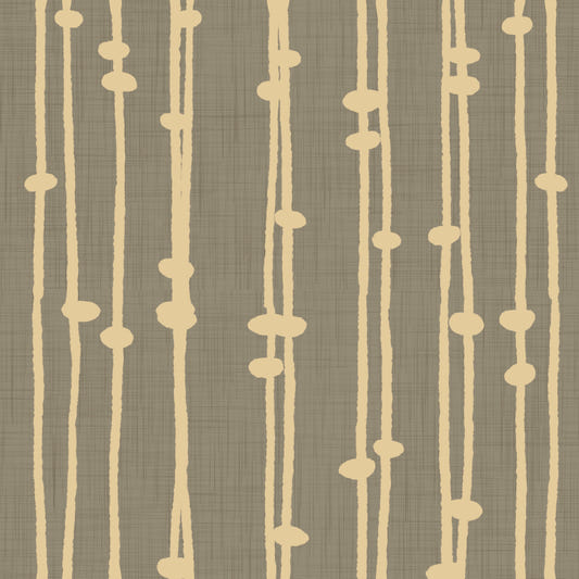 Boho Jewel Tone Stripes Retro Taupe Wallpaper⁠