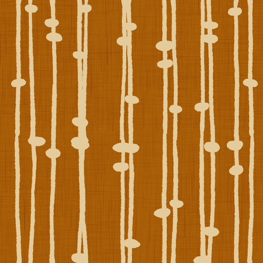 Boho Jewel Tone Stripes Retro Terracotta  Wallpaper⁠