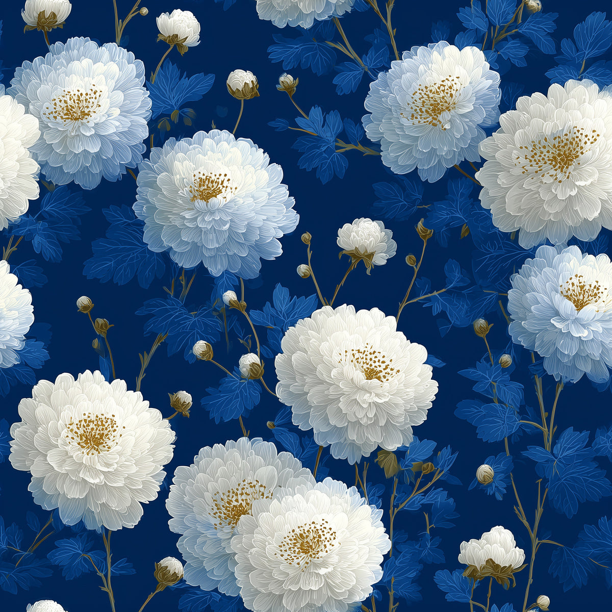 Royal Bloom Wallpaper⁠ in your room — zoomed