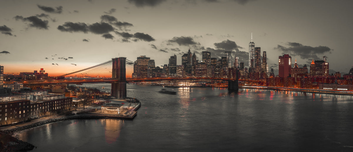 Lower Manhattan Dusk Wall Mural