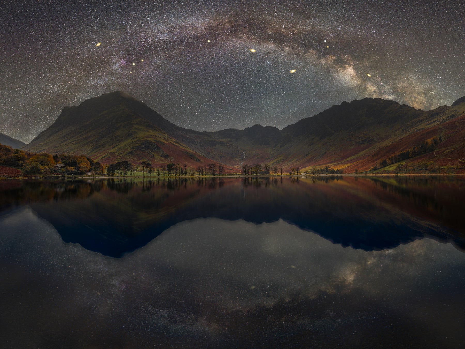 Milky Way Across Buttermere Wall Mural