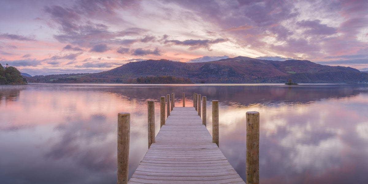 Mauve Dusk Dock Wall Mural
