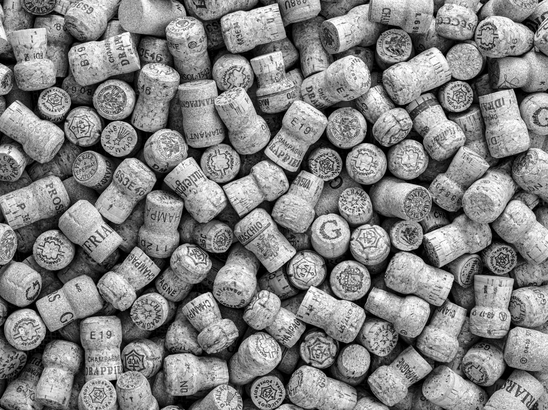 Vintage Cork Collage Wall Mural